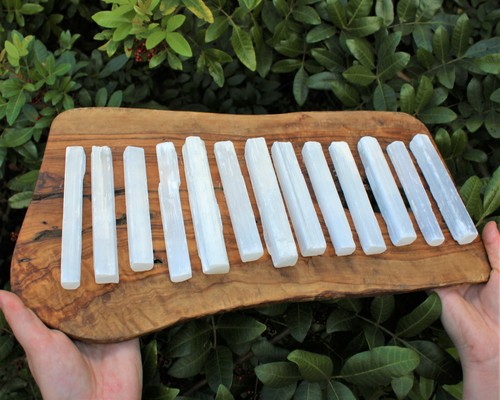 2 lb Bulk Wholesale Lot 5" Selenite Logs Crystal Sticks Wand 2 Pounds 32 oz - Picture 4 of 10