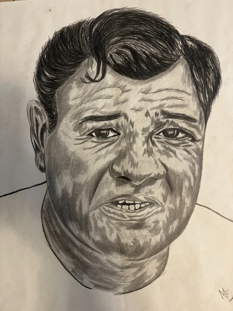 Babe Ruth Pencil Drawing
