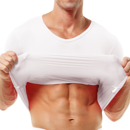 Herren schmal dünn kurzärmeliges Unterhemd T-Shirt Bodybuilding Sport Basic T-Shirts Tops - Bild 14 von 65