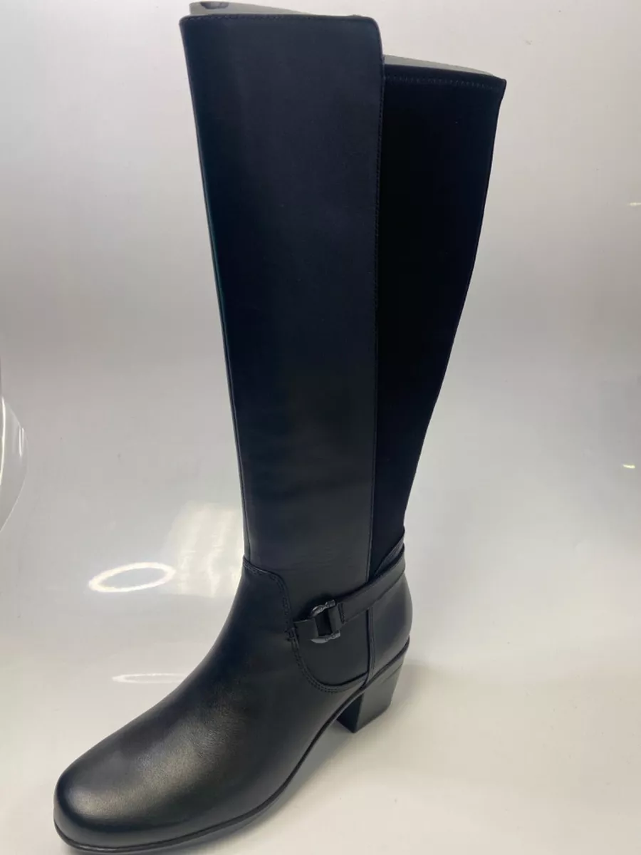 Clarks black leather cuir noir top