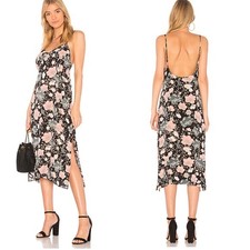 spell emerald silk slip dress