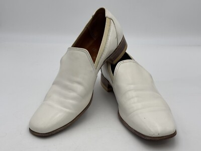 Joseph Cheaney White Leather Loafers Shoes Vintage 8660w Men s Size 11.5 UK