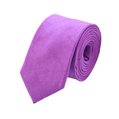 Men Velvet 6cm Skinny Necktie Solid Wedding Party Business Formal Neckwear Tie - Picture 11 of 14