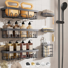 Rustproof Waterproof Shower Caddy 6-Pack,Heavy Weight Bearing,Large Wall Mounted