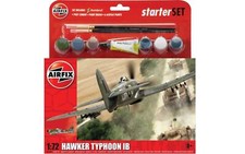 Hawker Typhoon IB Aeroplane Scale 1:72 Model Kit Starter Set Airfix A55208