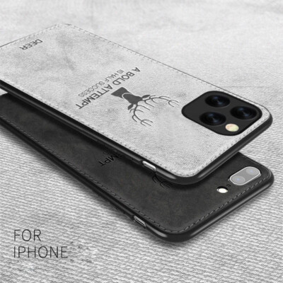 for iphone 12 pro max mini 11 se 2 xs xr 8 7 6 deer pattern leather case cover