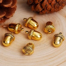 Acorn Charm 17mm Antiqued Gold Autumn Pendants C4837 - 5, 10 or 20PCs