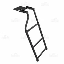 Pickup Truck Tailgate Ladder - Universal Fit, Heavy Duty Steel Step Grip Plates