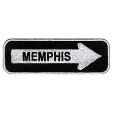 MEMPHIS ONE-WAY SIGN EMBROIDERED IRON-ON PATCH applique TENNESSEE SOUVENIR ROAD