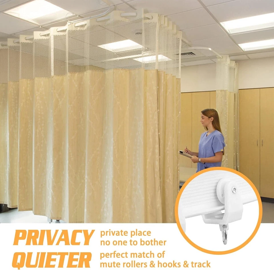 【No incluye cortinas】Pista de cortina de techo curvada flexible flexible (9,8 pies) Foto 3 de 4