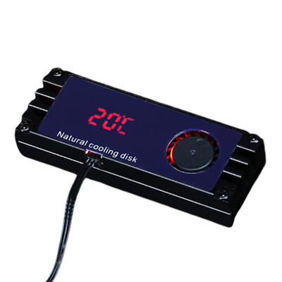 M.2 SSD Solid Heatsink Cooler Digital Temperature Display with Turbo Cooling Fan