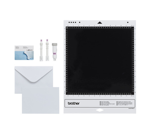 Brother ScanNCut DX - Kit Perforazione Carta Con Punta Da 0,4 E 0,8 Mm, Tappetino E 30 Modelli