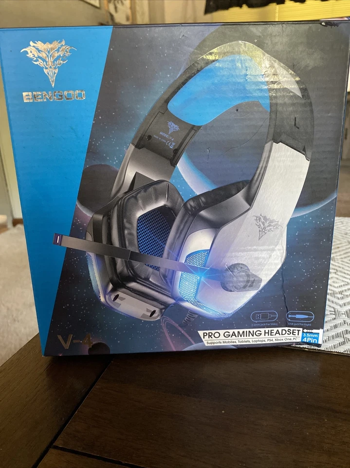 BENGOO G9000 Stereo Pro Gaming Headset for PS4 PC Xbox One PS5 Controller, See D - Image 2 of 3