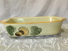 Vintage Los Angeles Potteries Yellow Mushroom Loaf Pan 1971 Ovenware 603