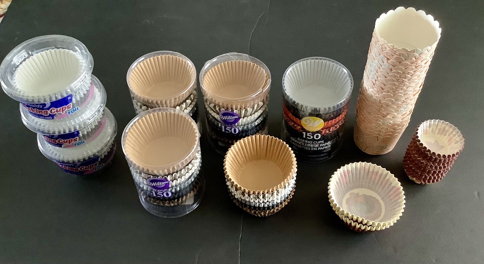 Colorful Cupcake Baking Liners - Wilton & Reynolds Foil Paper Cups-image