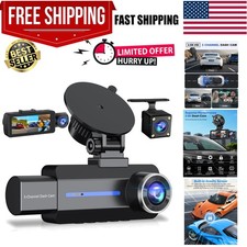 Dash Cam Front and Rear 2.5K/1440P, 3 Channel Dash Camera for Cars Dash Cam F...