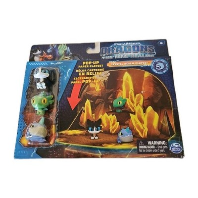Dragons: The Nine Realms Crystal Playset FEATHERS/THUNDER/PLOWHORN Minifigures