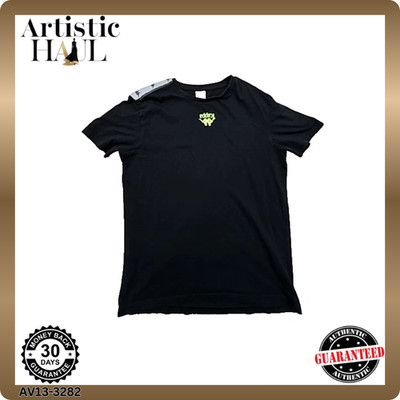 Kappa Herren T-Shirt Schwarz Logo Größe L Rundhals Kurzarm