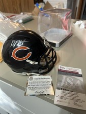 Chicago Bears DJ Moore Signed NFL Speed Mini Helmet Beckett Witnessed COA Auto