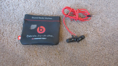 The Beats by Dr. Dre Monster UrBeats In-Ear Earbuds Headphones in Black & Red