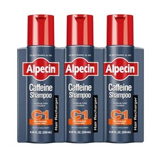 Alpecin C1 Caffeine Shampoo 8.45 Oz Pack of 3 Hair Growth Thickening Scalp Energ