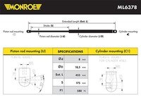 Monroe Gasfeder Kofferraum 580N FüR VW Passat B7 Alltrack