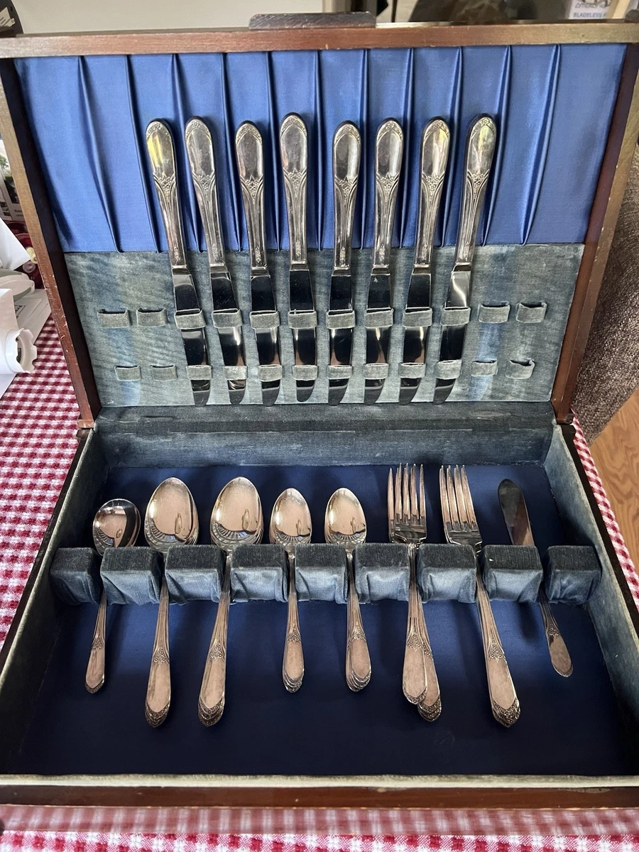Wm. Rogers & Son Flatware-Place Setting Antique US Silver-Plated