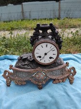 ancienne pendule mouvement  bronze a fil et  régule