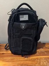 TBG Tactical Baby Gear Daypack Black Diaper Bag Backpack Built In changing Pad