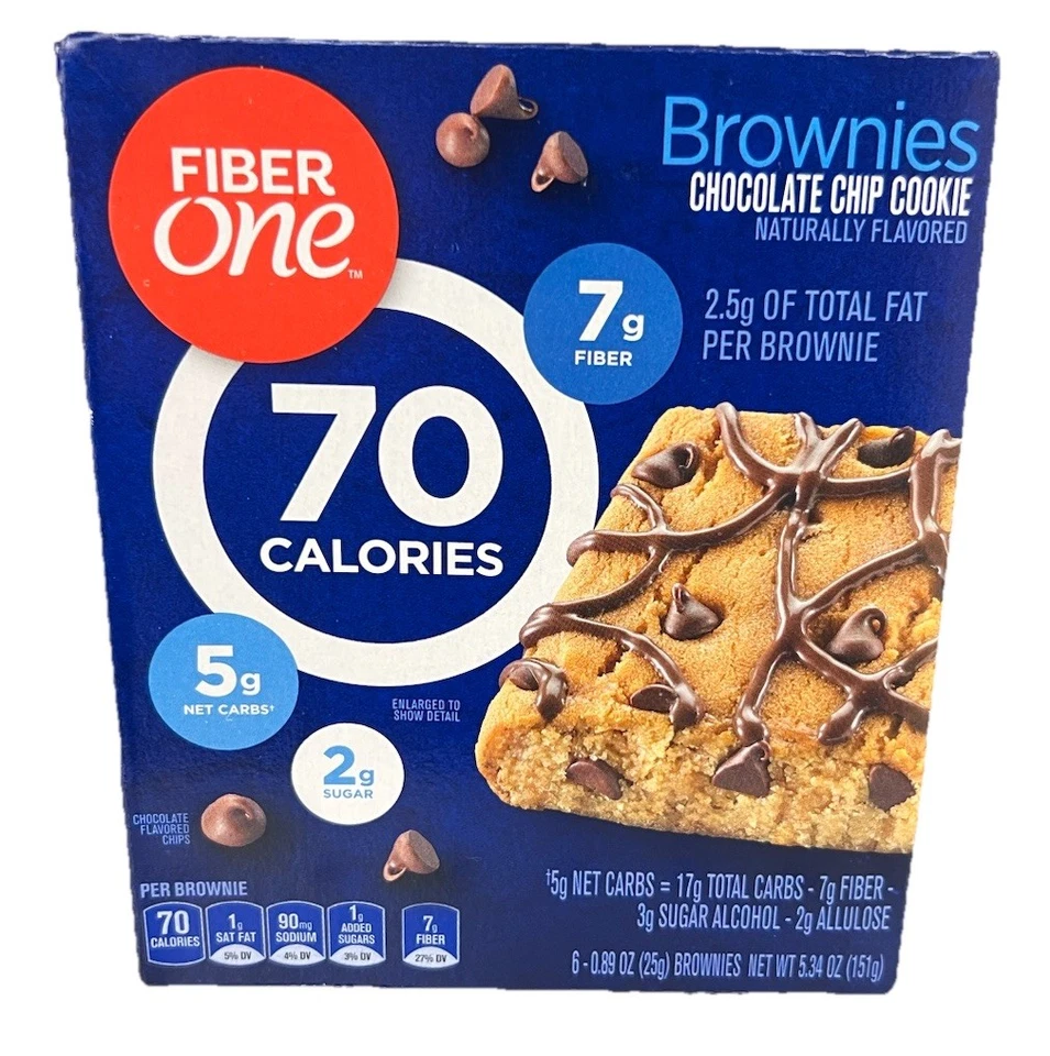 Barras de galletas Fiber One 70 calorías brownies con chispas de chocolate 5,34 oz Foto 2 de 2