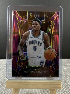 2023-24 Panini Select Mezzanine Level Anthony Edwards #364 PurpleFlashPrizm /175