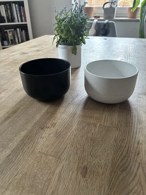 Blumentopf Ikea 2 Stück Schwarz Weiß - Bild 1 von 4