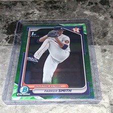 Bowman 2024 Draft Parker Smith #BDC-186 Green Refractor Chrome 1st Astros