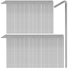 100 Pack Galvanized Steel Tent Stakes 6.75" - Heavy Duty Pegs for Camping, Garde