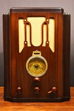 Old Antique Wood Crosley Viking Vintage Tube Radio -Restored & Working Tombstone