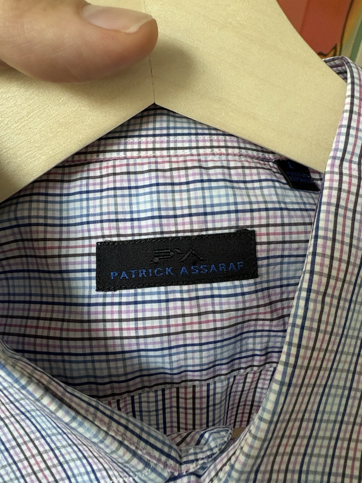 Patrick Assaraf Button Down Shirt Long Sleeve Mul… - image 3