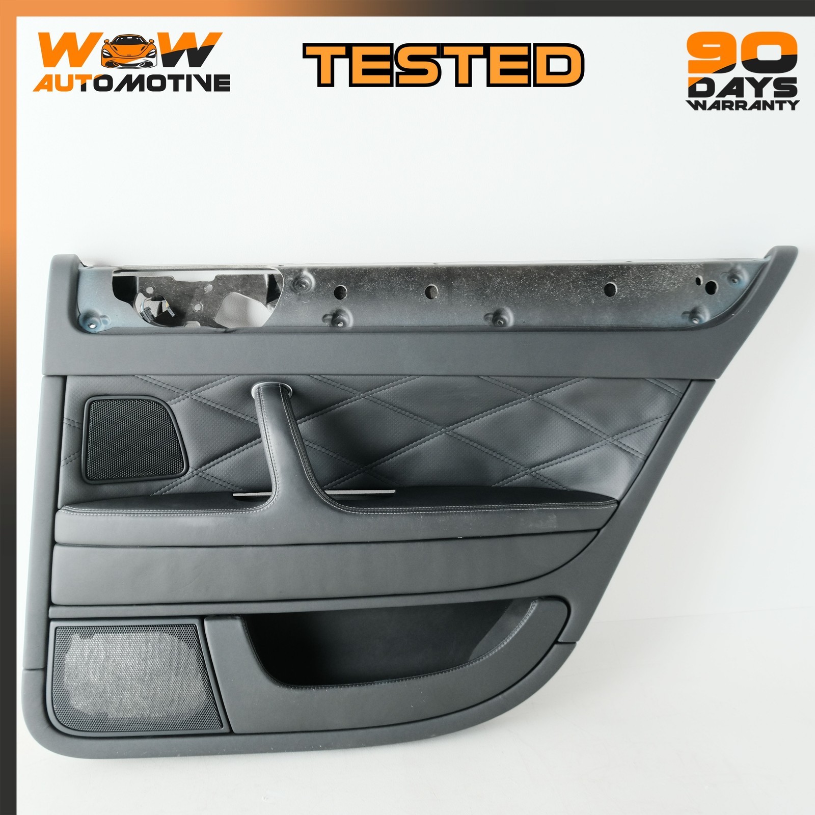 06-13 BENTLEY CONTINENTAL FLYING SPUR REAR RIGHT INTERIOR DOOR PANEL BLACK OEM