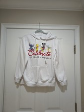 Disney Celebrate 100 Years Of Wonder White Hoodie Size XL