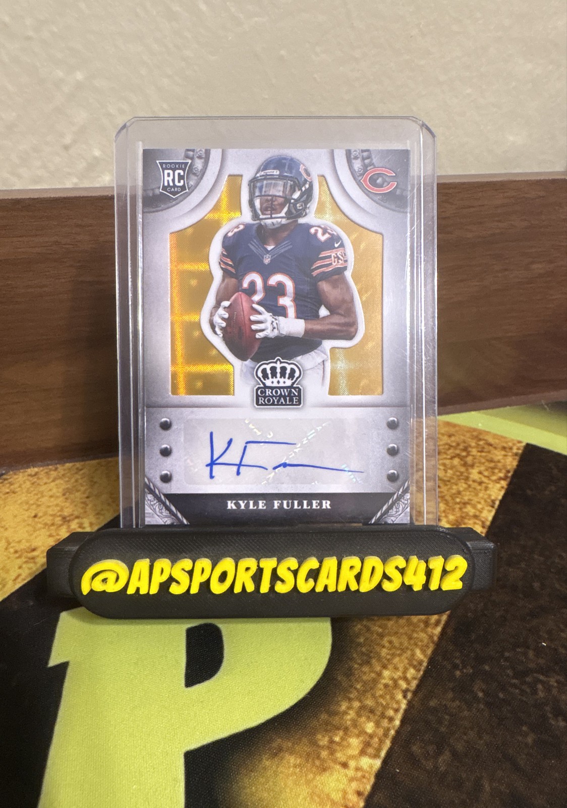 Kyle Fuller Panini Crown Royale Rookie Signatures #SKF Gold Plaid