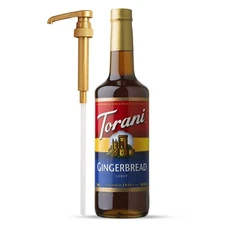 Torani Coffee Syrup, Gingerbread Flavoring for Drinks, Pump Included, 25.4 Fl Oz