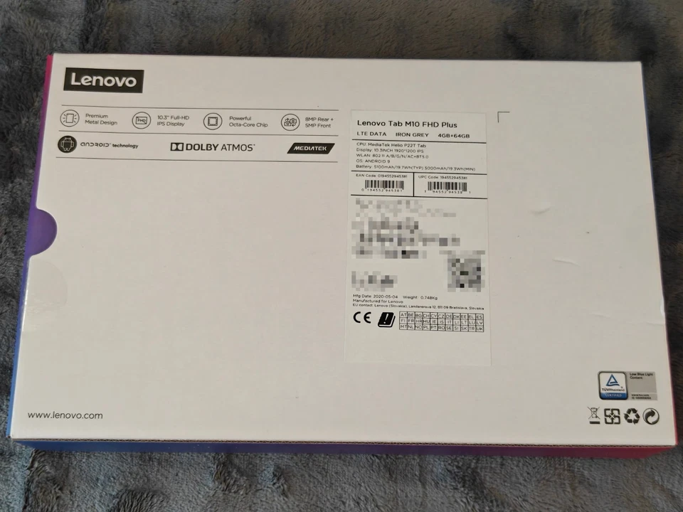 Tablet Lenovo Tab M10 FHD Plus - Tablet android 64GB+4GB LTE TB-X606X + Dock - Immagine 3 di 4