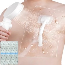 Waterproof Dialysis Catheter Shower 10 x 12 Inch Pack of 25 , Transparent