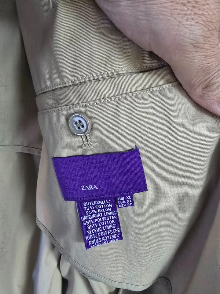 TRENCH ZARA BEIGE MISURA XL BELLISSIMO - Immagine 3 di 4
