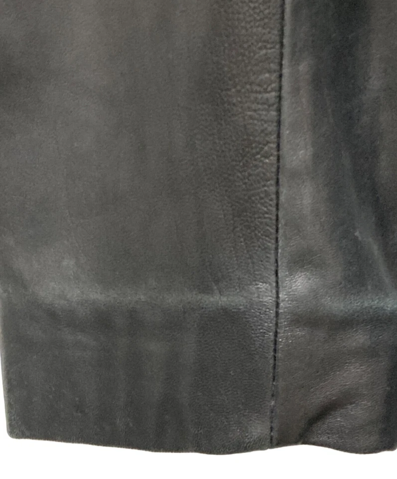 Kenneth Cole Chaqueta de cuero a medida Talla: XL Negra Hombre Foto 4 de 4