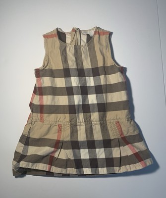 Burberry Kids 2T 92cm Vintage Check Sleeveless Dress