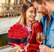 Valentine’s Day’s Heart Shape Rose Gift Box Artificial Eternal Rose 