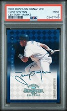 🌟 1998 Donruss Signatures Century Marks #/100 Tony Gwynn PSA 9  MINT TOP POP 1