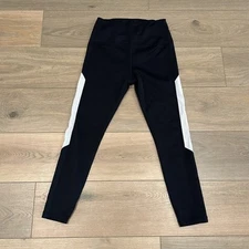 ZYIA ACTIVE Black White Primo Mesh Hi-Rise 7/8 Workout Running Leggings Sz 8-10