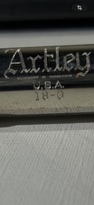 Artley 18-0 Concert Flute Silver Plated Metal 1980s fair condit.  appearance