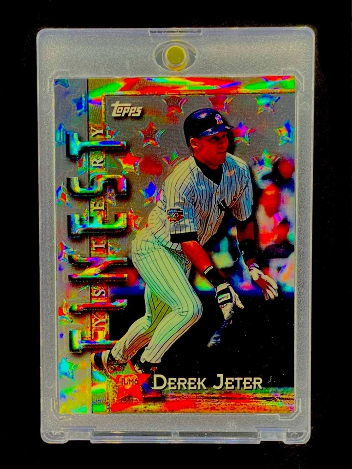 DEREK JETER RARE SILVER STARS REFRACTOR HOLO SP Finest Insert - YANKEES - Image 2 of 4